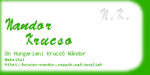 nandor krucso business card