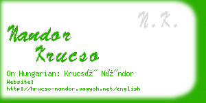 nandor krucso business card